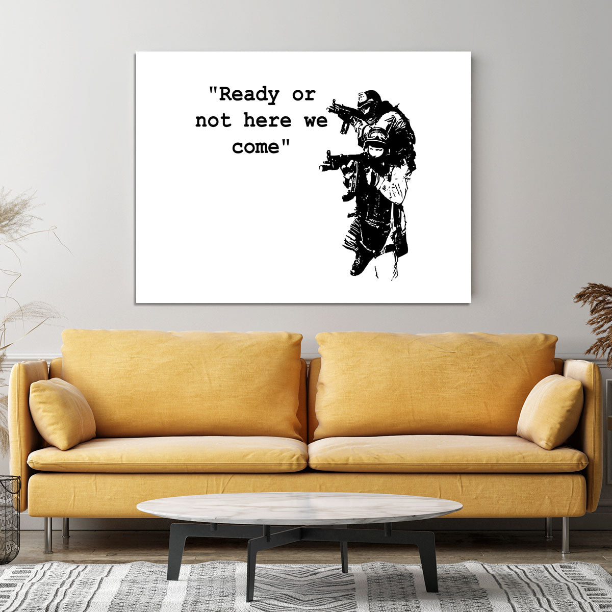 Banksy Ready Or Not Canvas Print or Poster - Canvas Art Rocks - 4