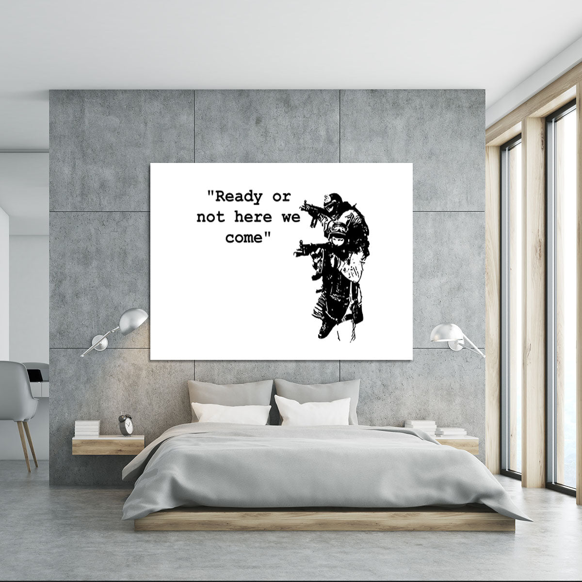 Banksy Ready Or Not Canvas Print or Poster - Canvas Art Rocks - 5