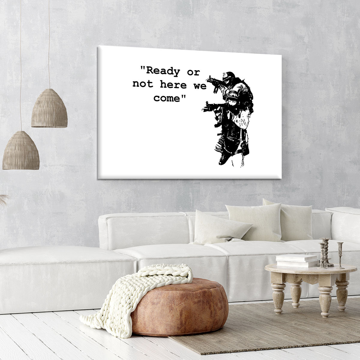 Banksy Ready Or Not Canvas Print or Poster - Canvas Art Rocks - 6