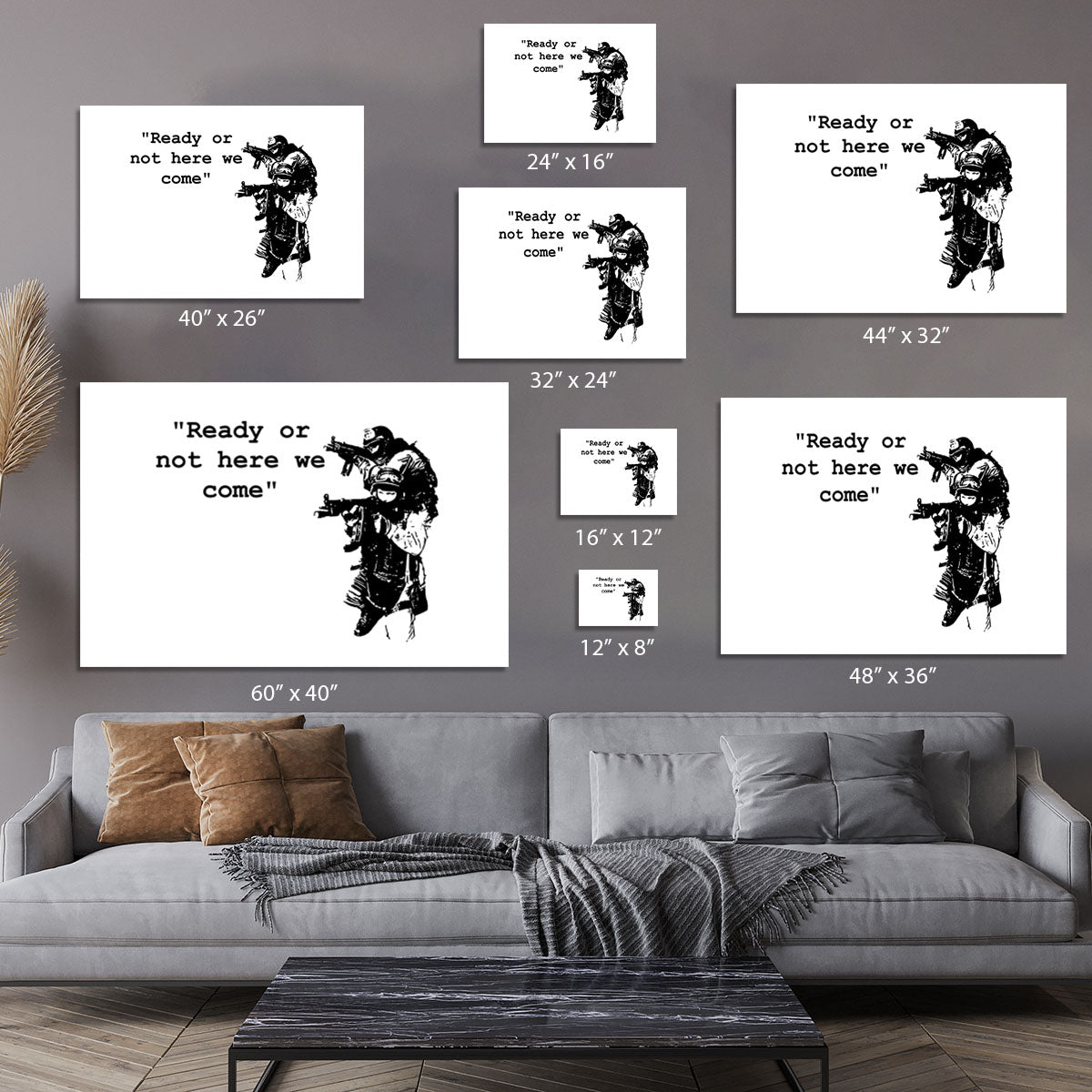 Banksy Ready Or Not Canvas Print or Poster - Canvas Art Rocks - 7