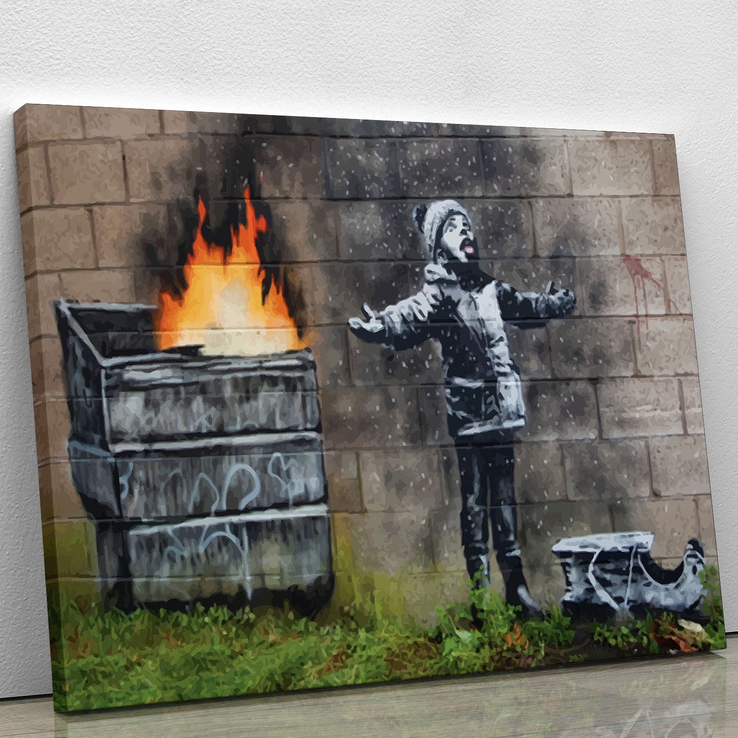 Banksy Seasons Greeting Canvas Print or Poster - Canvas Art Rocks - 1