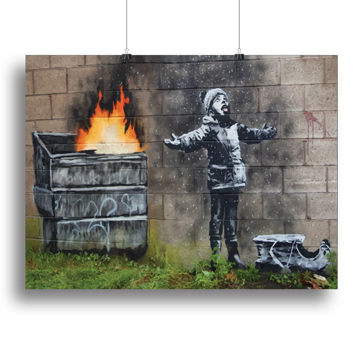 Banksy Seasons Greeting Canvas Print or Poster - Canvas Art Rocks - 2