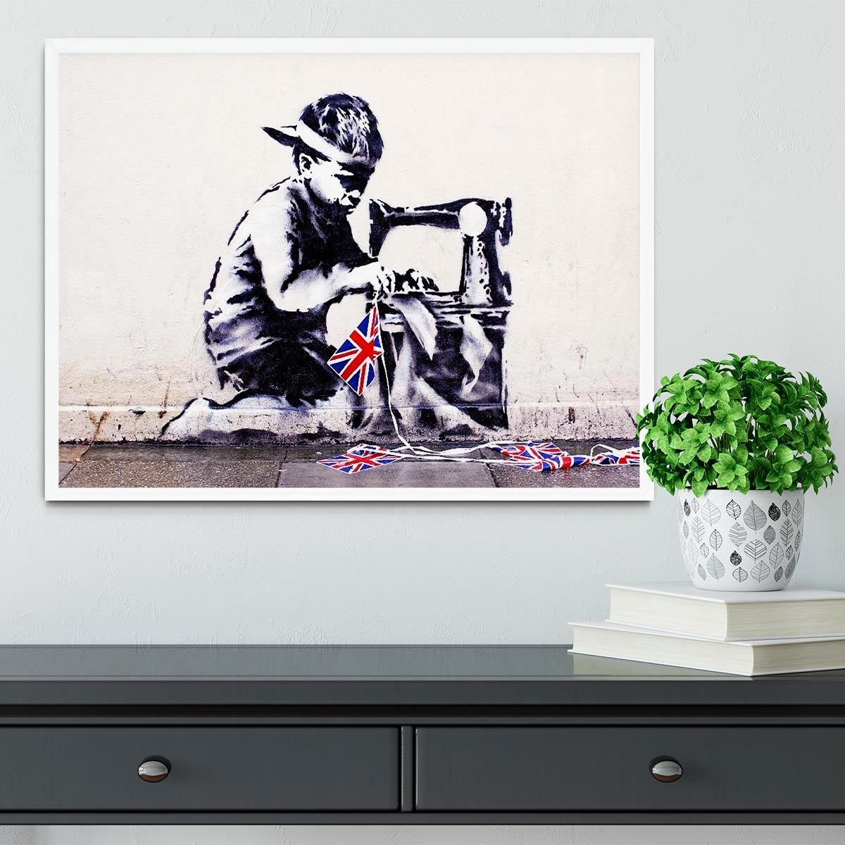 Banksy Slave Labour Framed Print - Canvas Art Rocks -6
