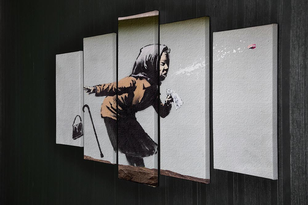 Banksy Sneezing Woman 5 Split Panel Canvas - Canvas Art Rocks - 2