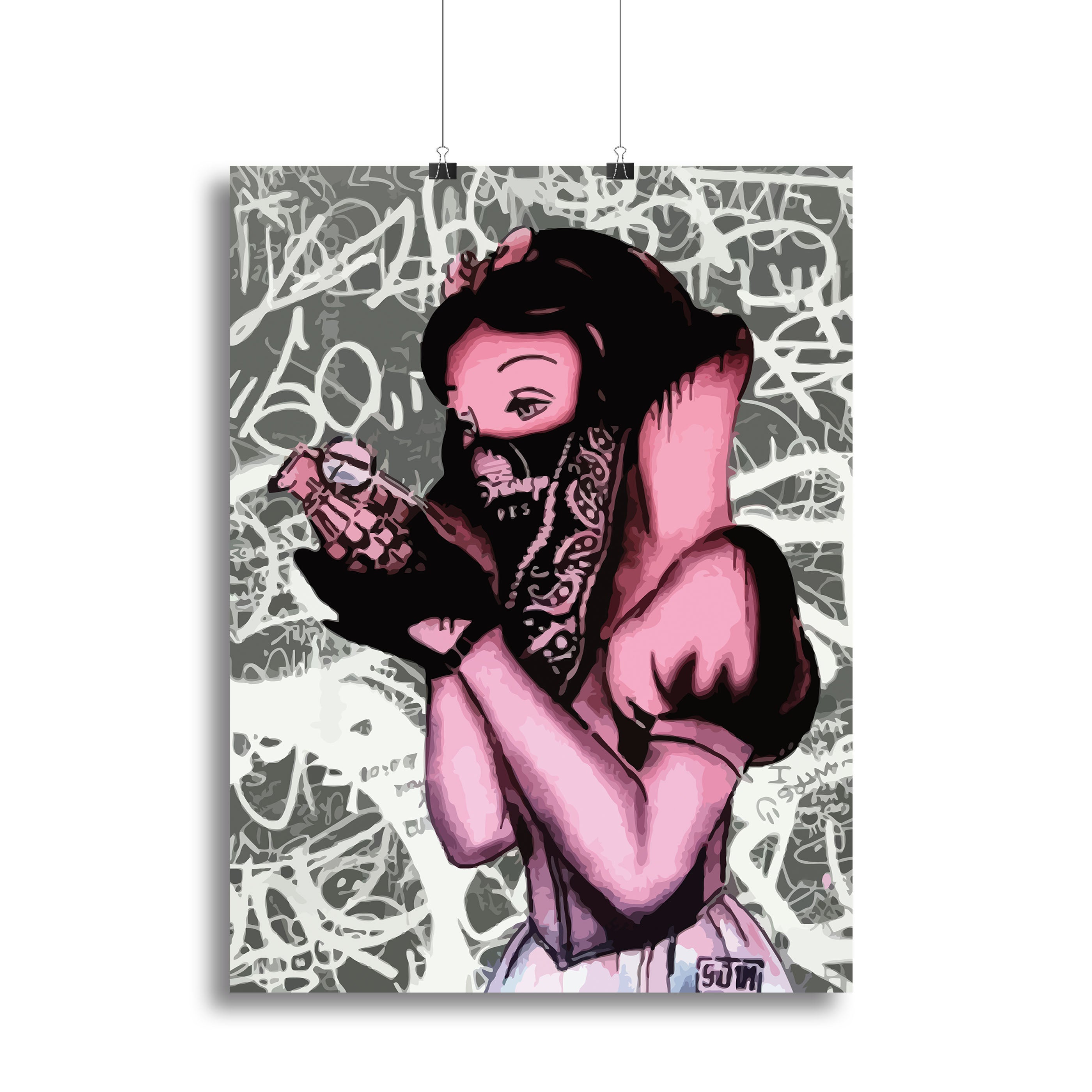 Banksy Snow White Grenade Canvas Print or Poster - Canvas Art Rocks - 2