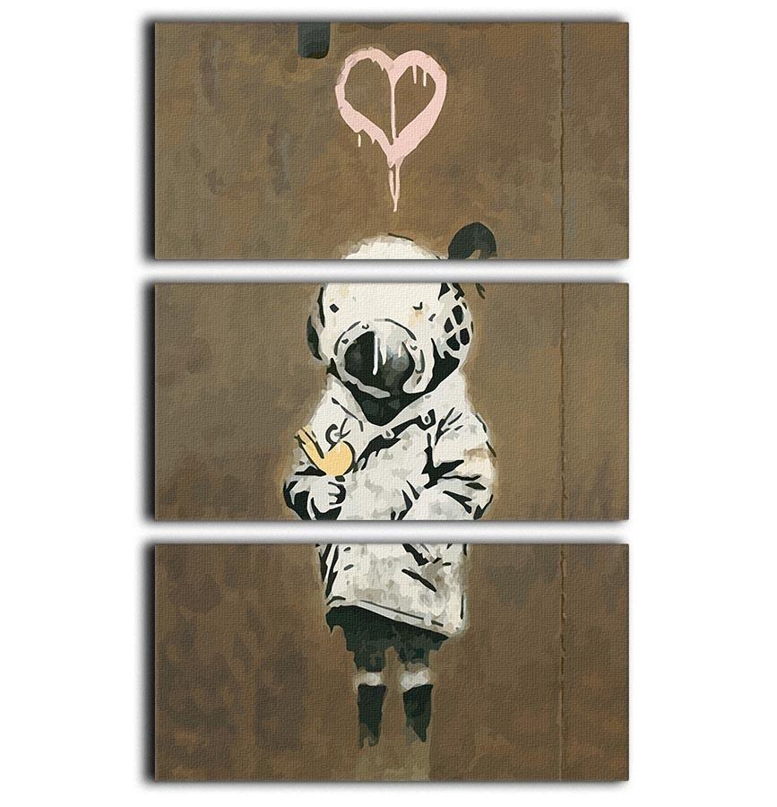 Banksy Space Girl And Bird 3 Split Panel Canvas Print - Canvas Art Rocks - 1