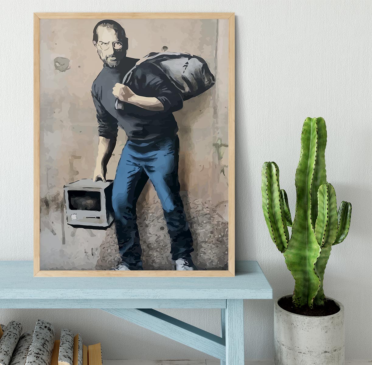 Banksy Steve Jobs Framed Print - Canvas Art Rocks - 4