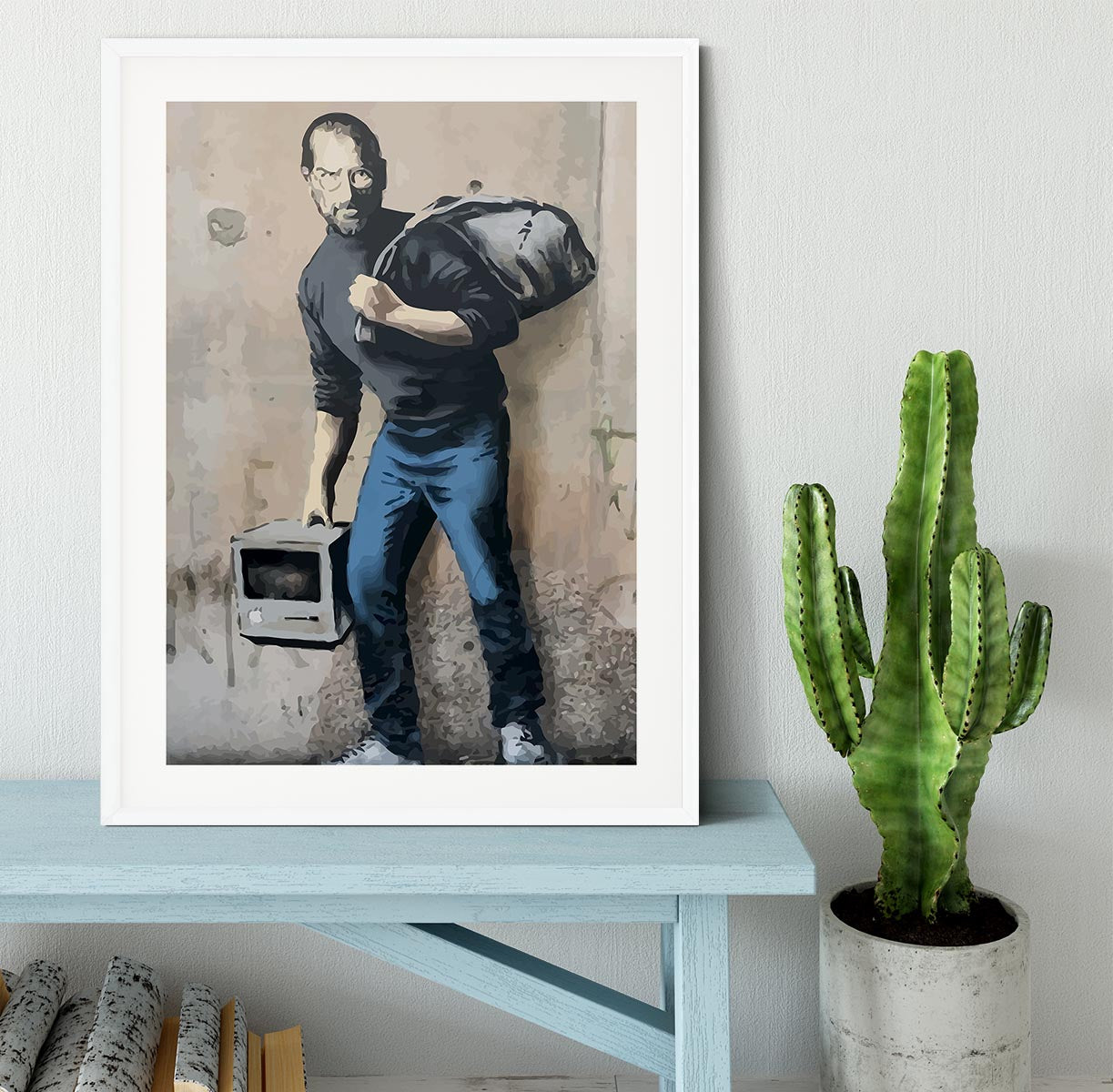 Banksy Steve Jobs Framed Print - Canvas Art Rocks - 5