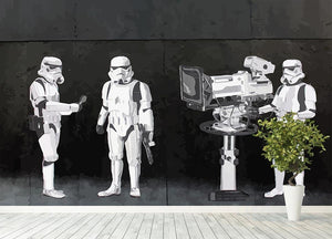 Banksy Stormtroopers Filming Oscars Wall Mural Wallpaper - Canvas Art Rocks - 4