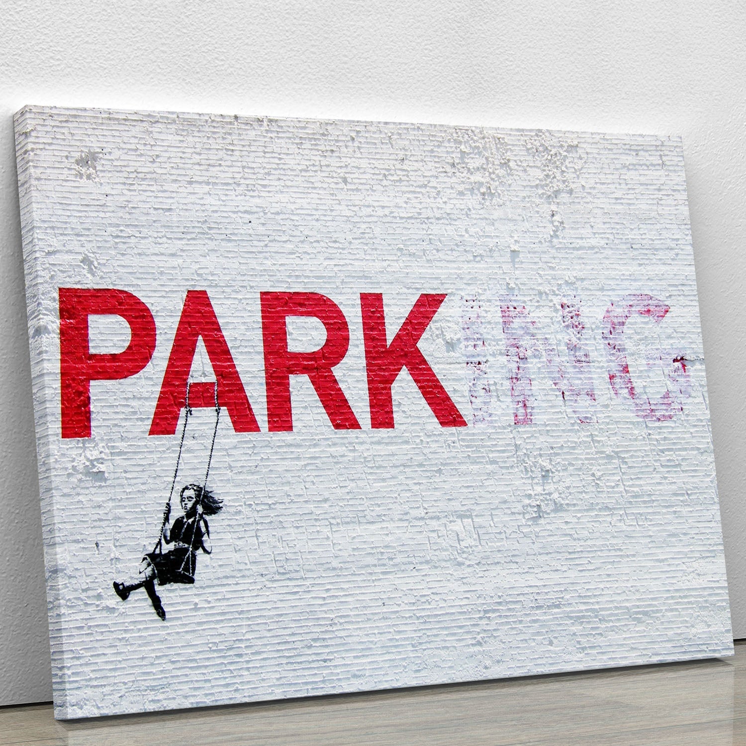 Banksy Swing Girl Canvas Print or Poster - Canvas Art Rocks - 1