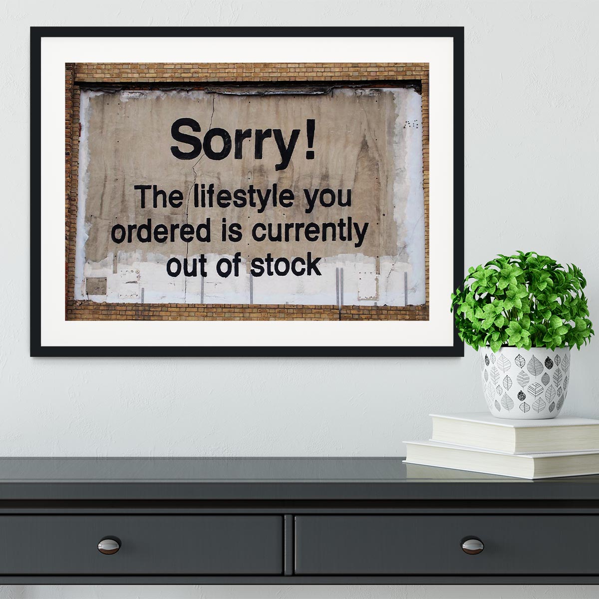 Banksy The Lifestyle You Ordered Framed Print - Canvas Art Rocks - 1