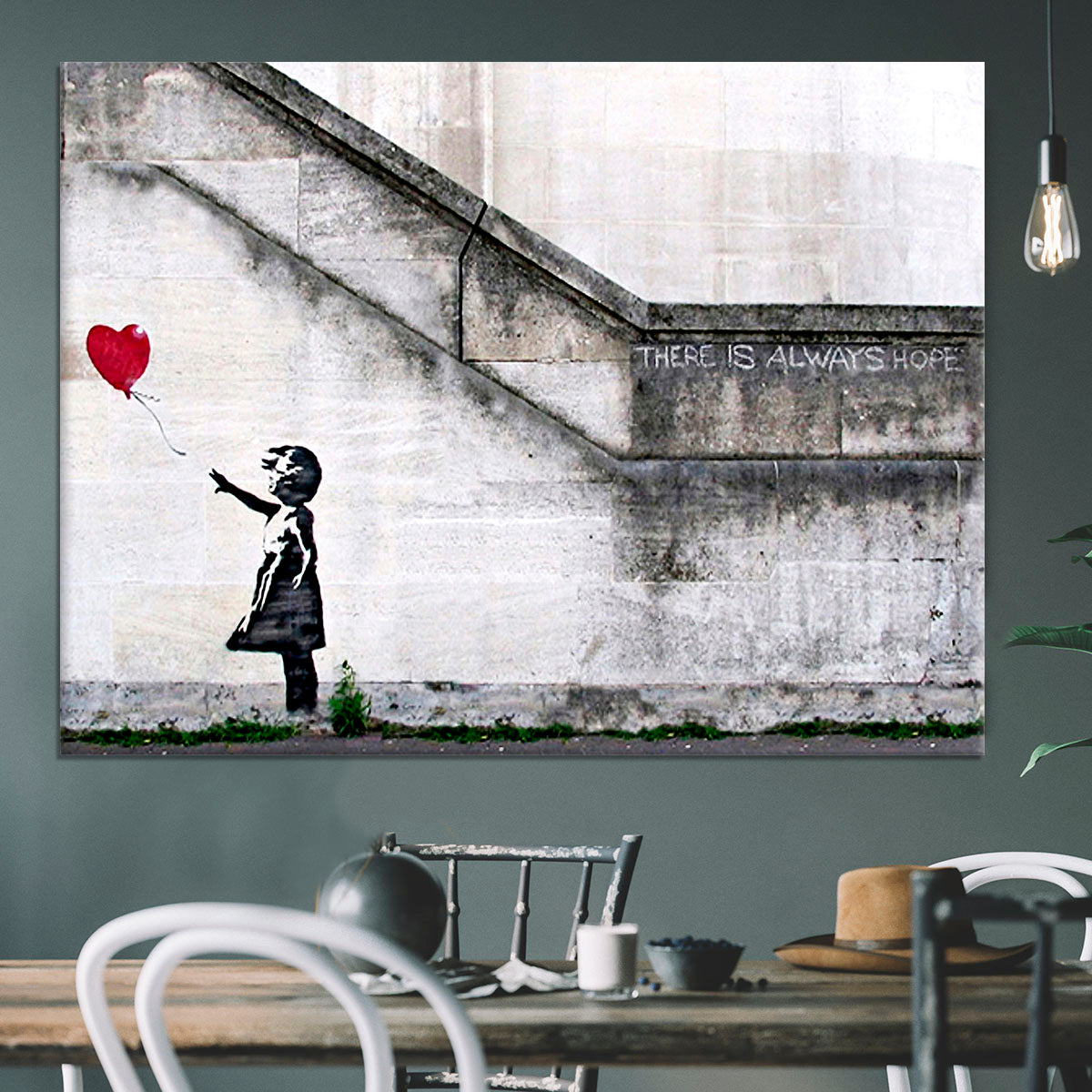 Banksy There is Always Hope Canvas Print or Poster - Canvas Art Rocks - 3