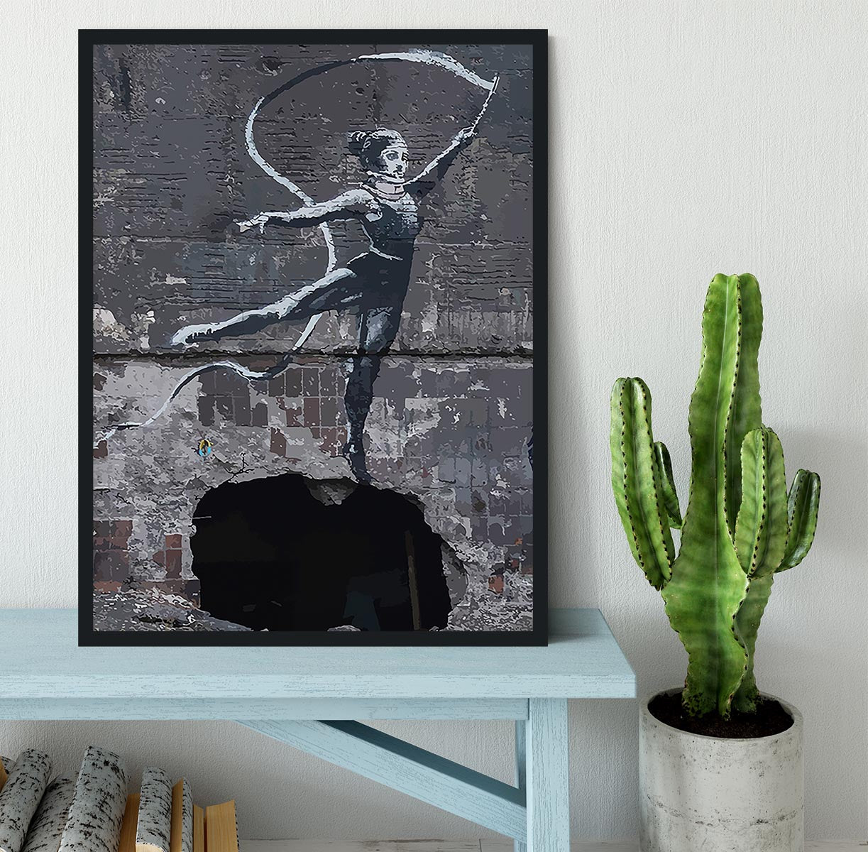 Banksy Ukraine Irpin Gymnast Framed Print - Canvas Art Rocks - 2