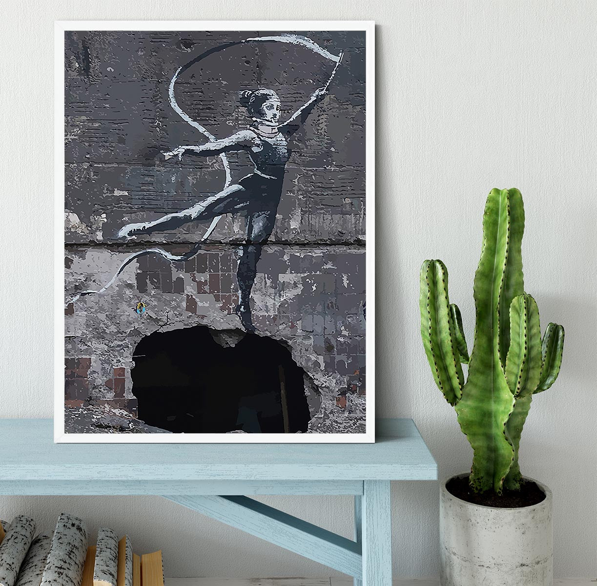 Banksy Ukraine Irpin Gymnast Framed Print - Canvas Art Rocks -6