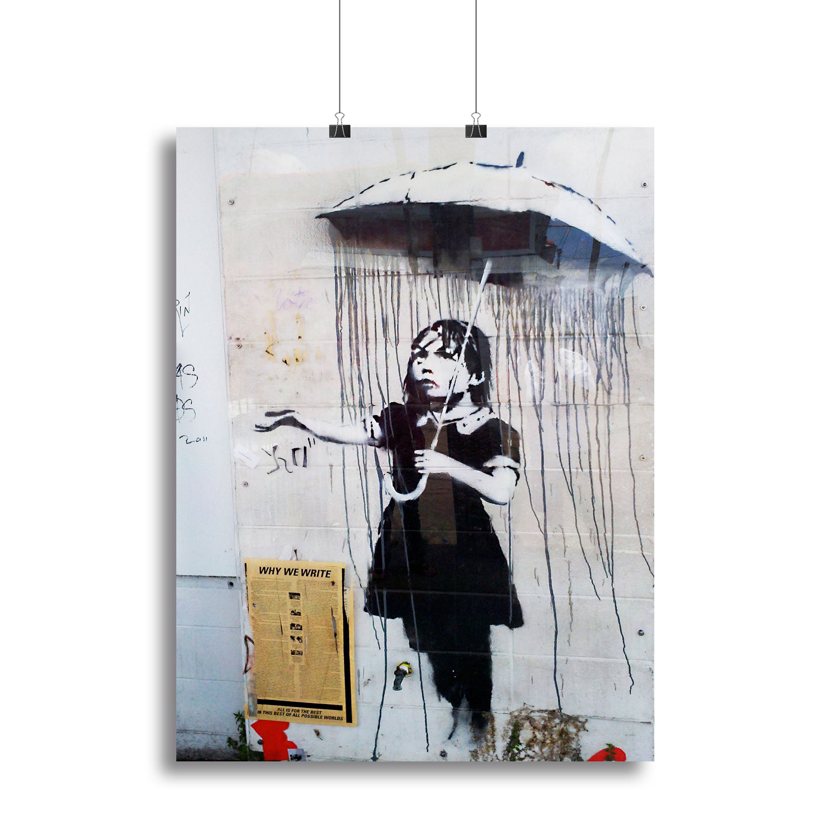 Banksy Umbrella Girl Canvas Print or Poster - Canvas Art Rocks - 2