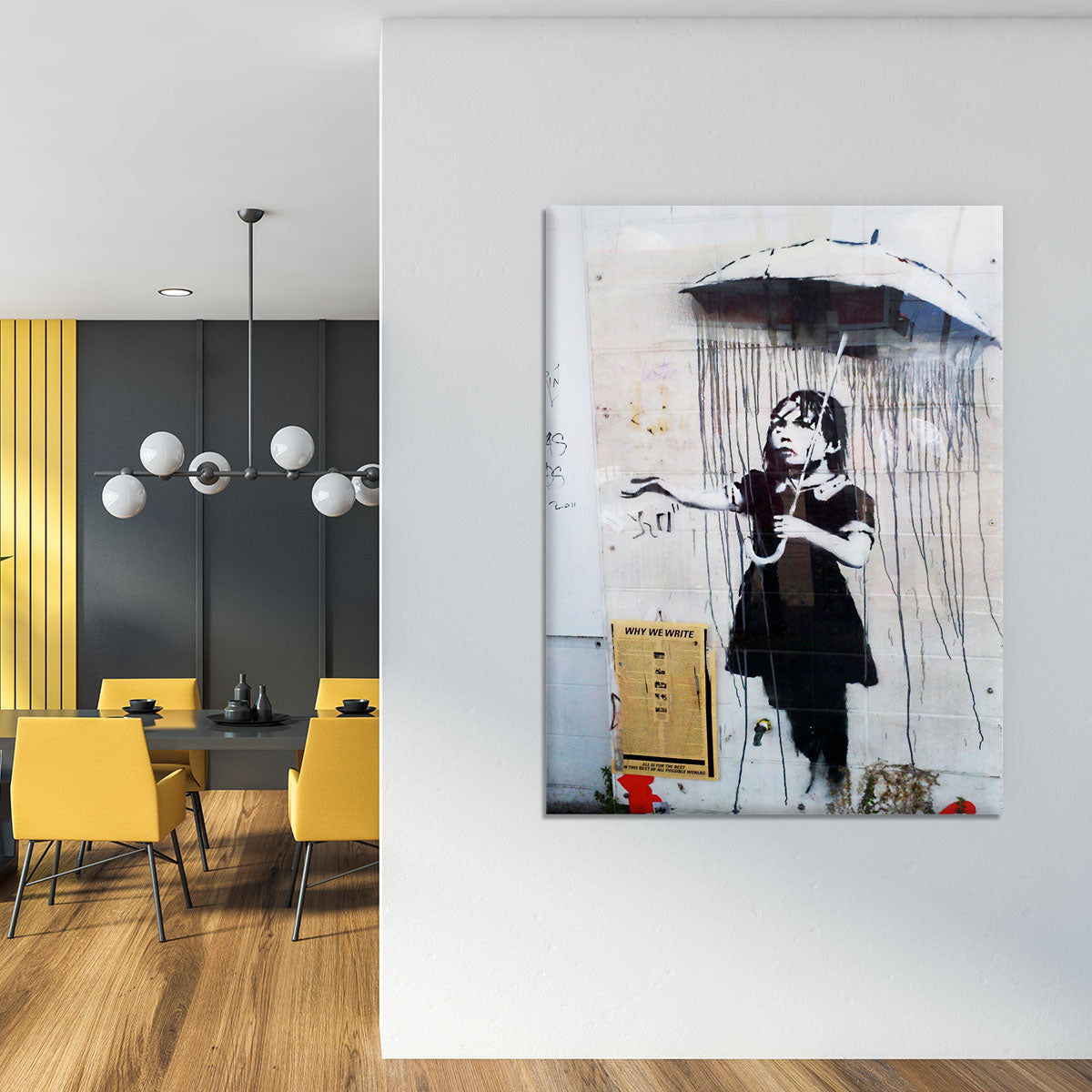 Banksy Umbrella Girl Canvas Print or Poster - Canvas Art Rocks - 4