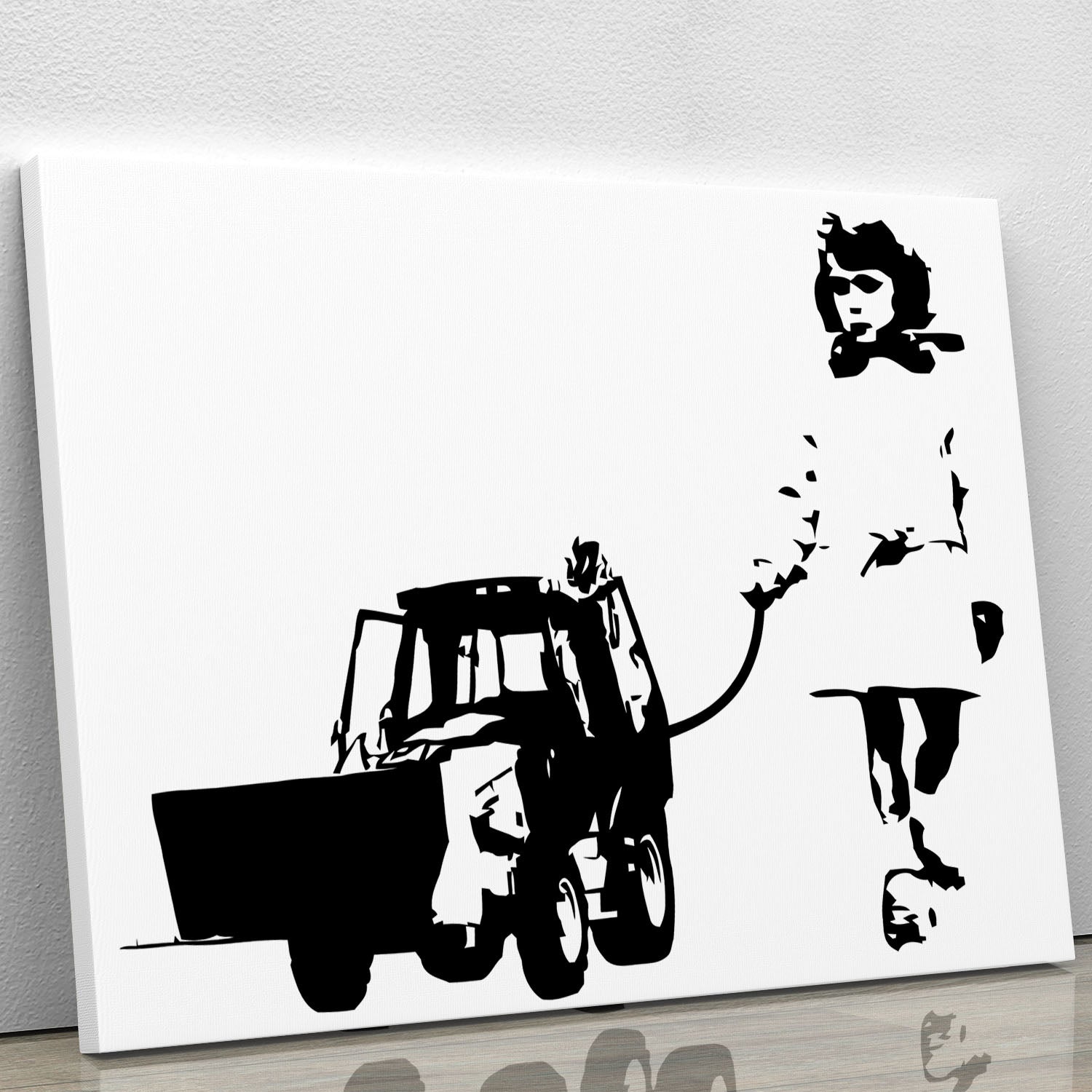 Banksy Walking The Cat Canvas Print or Poster - Canvas Art Rocks - 1