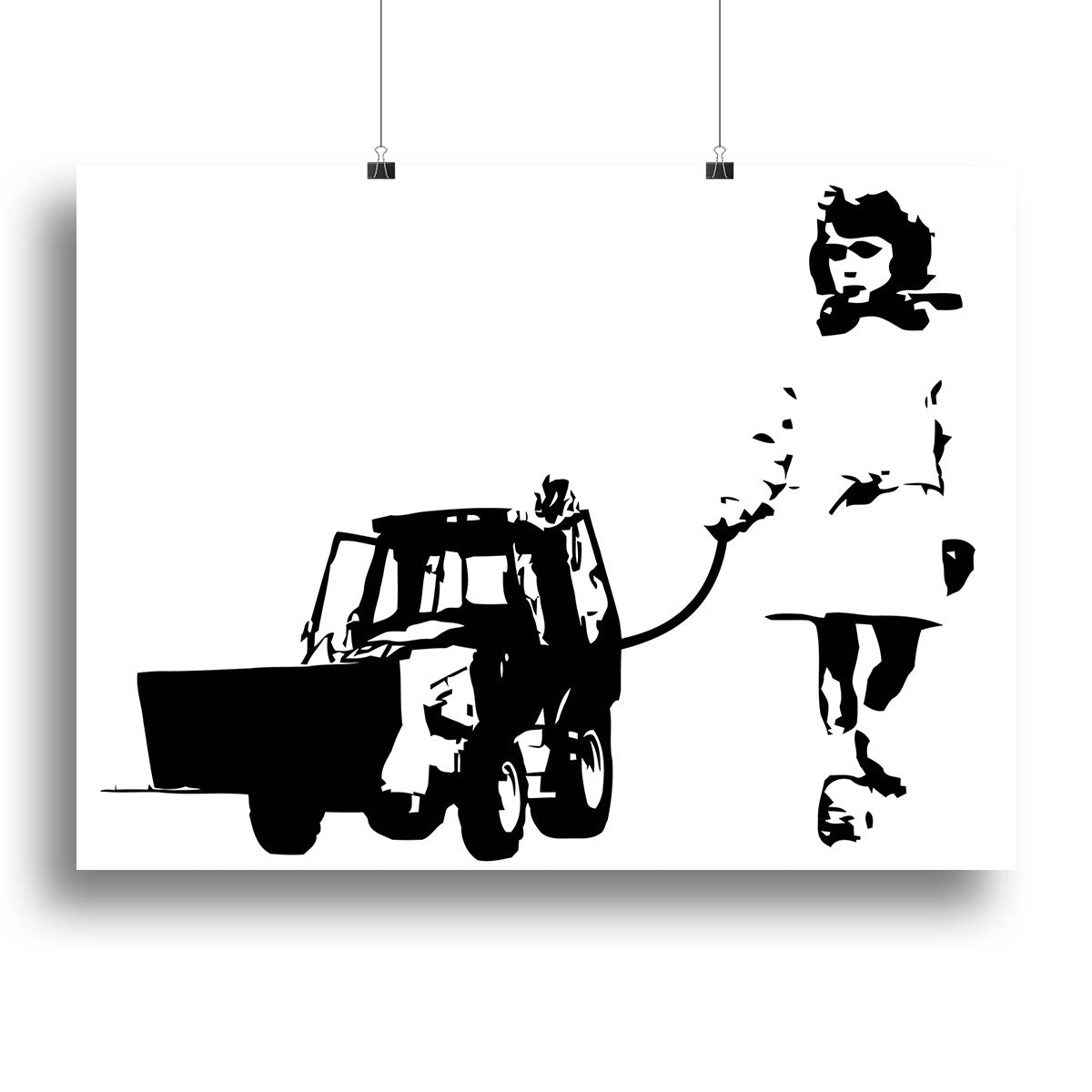 Banksy Walking The Cat Canvas Print or Poster - Canvas Art Rocks - 2
