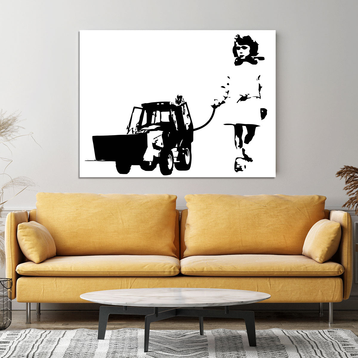 Banksy Walking The Cat Canvas Print or Poster - Canvas Art Rocks - 4