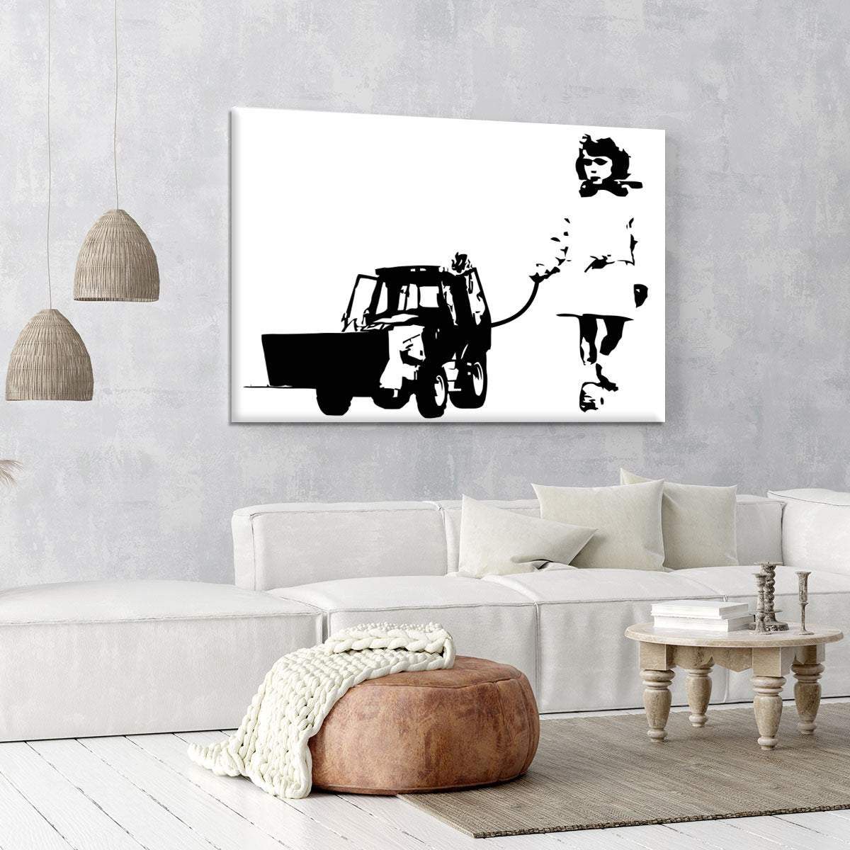 Banksy Walking The Cat Canvas Print or Poster - Canvas Art Rocks - 6
