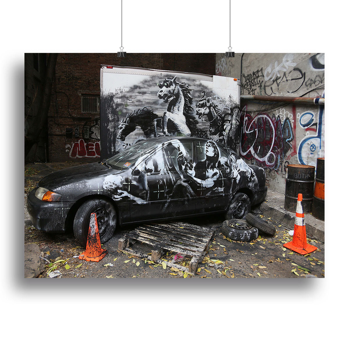 Banksy War Horse Canvas Print or Poster - Canvas Art Rocks - 2