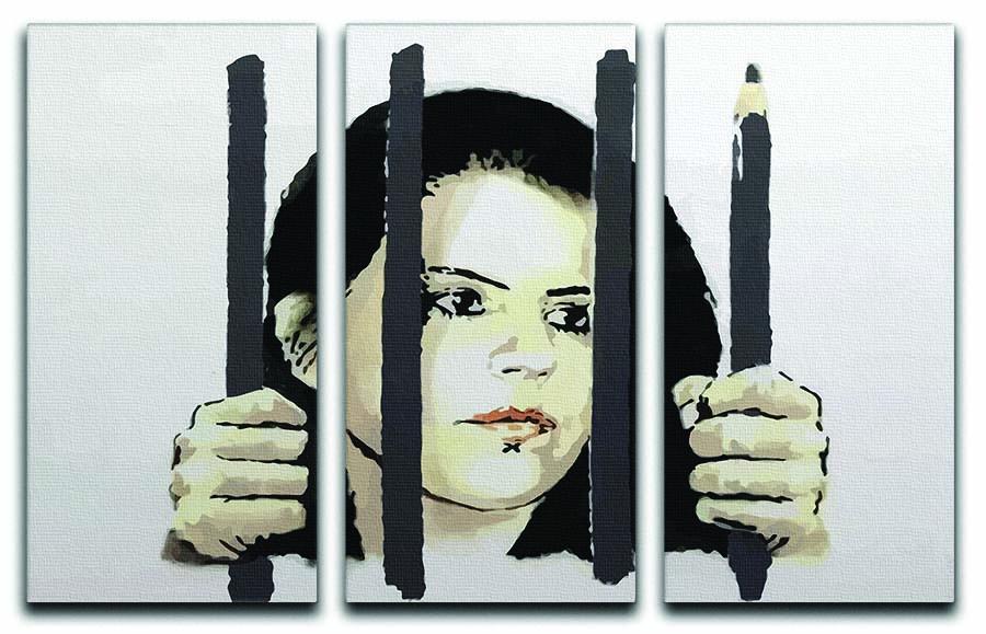 Banksy Zehra Dogan New York 3 Split Panel Canvas Print - Canvas Art Rocks - 1