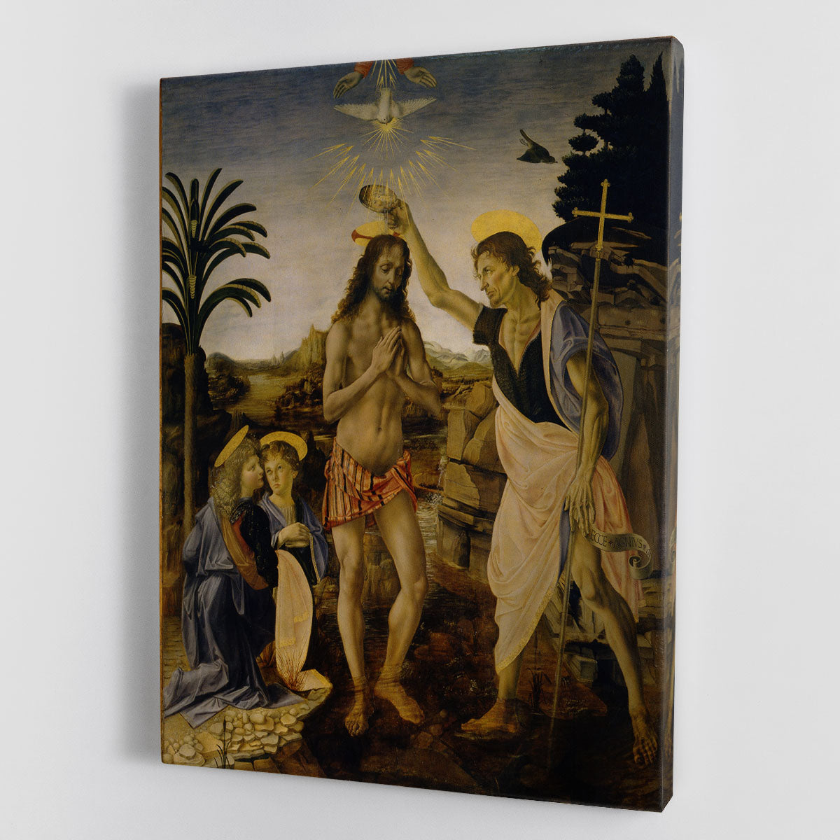 Baptism Of Christ by Da Vinci Canvas Print or Poster - Canvas Art Rocks - 1