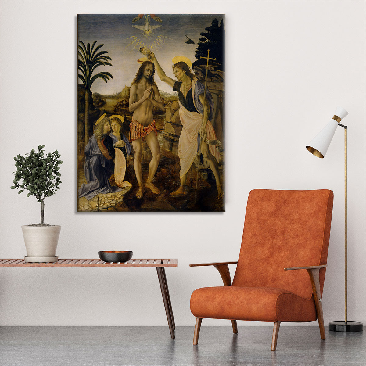 Baptism Of Christ by Da Vinci Canvas Print or Poster - Canvas Art Rocks - 6