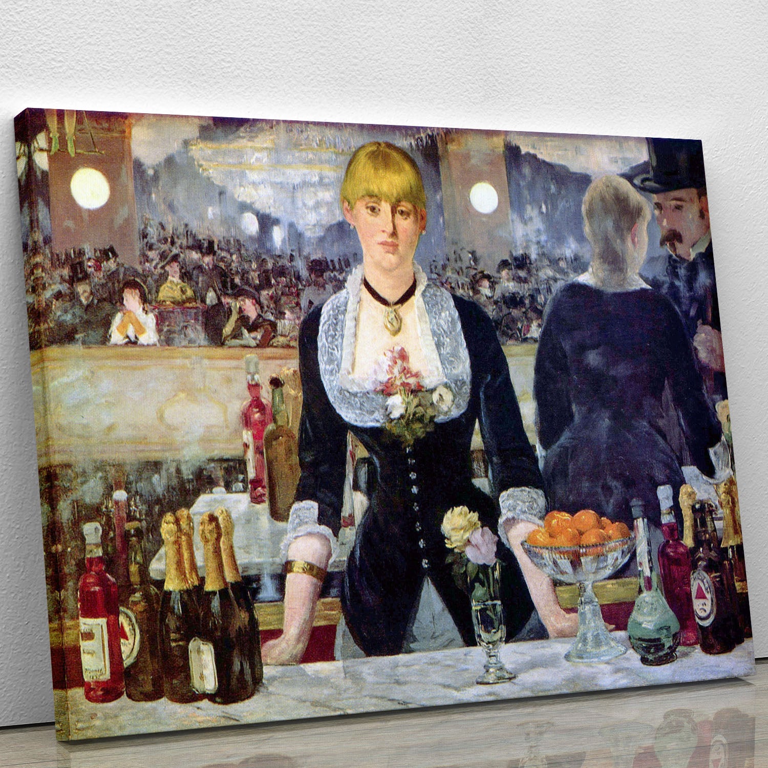 Bar in the Folies-Bergere by Manet Canvas Print or Poster - Canvas Art Rocks - 1