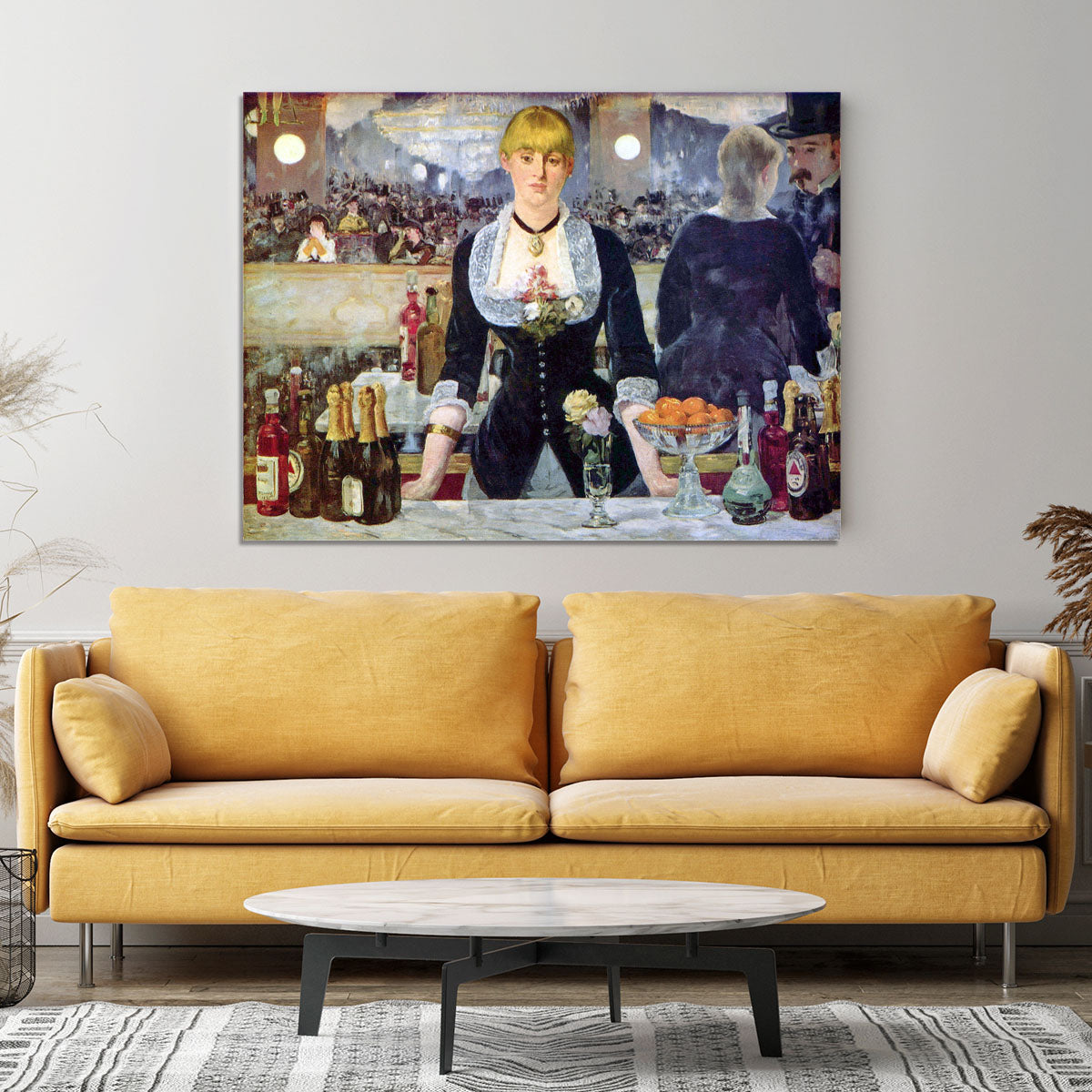 Bar in the Folies-Bergere by Manet Canvas Print or Poster - Canvas Art Rocks - 4