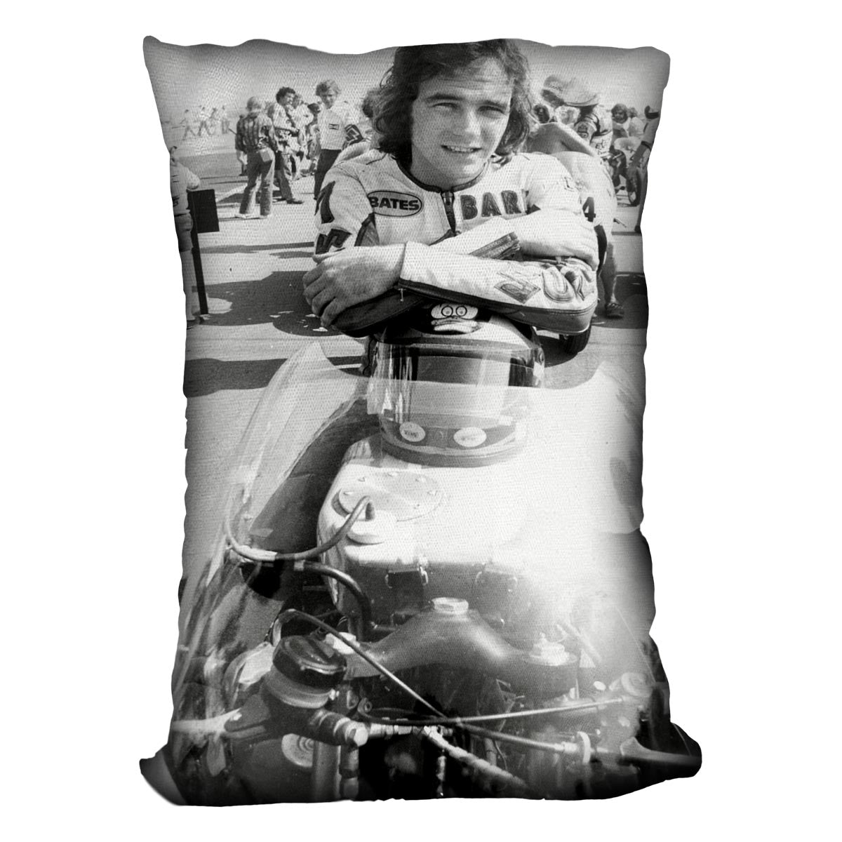 Barry Sheene motorcycle racing champion Cushion
