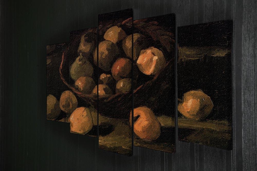 Basket of Apples by Van Gogh 5 Split Panel Canvas - Canvas Art Rocks - 2