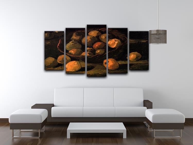Basket of Apples by Van Gogh 5 Split Panel Canvas - Canvas Art Rocks - 3
