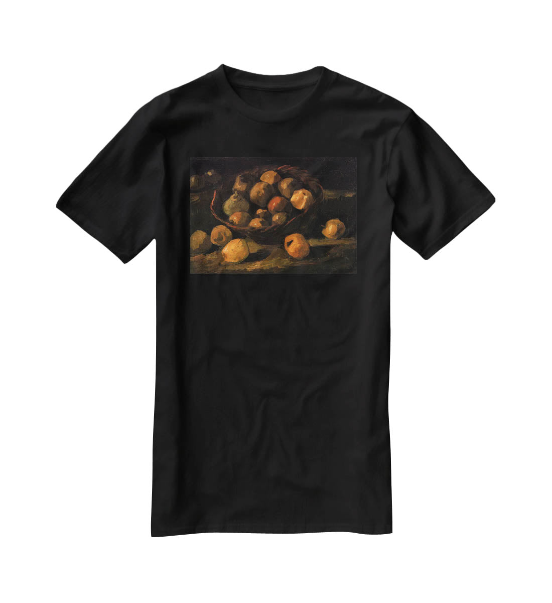 Basket of Apples by Van Gogh T-Shirt - Canvas Art Rocks - 1