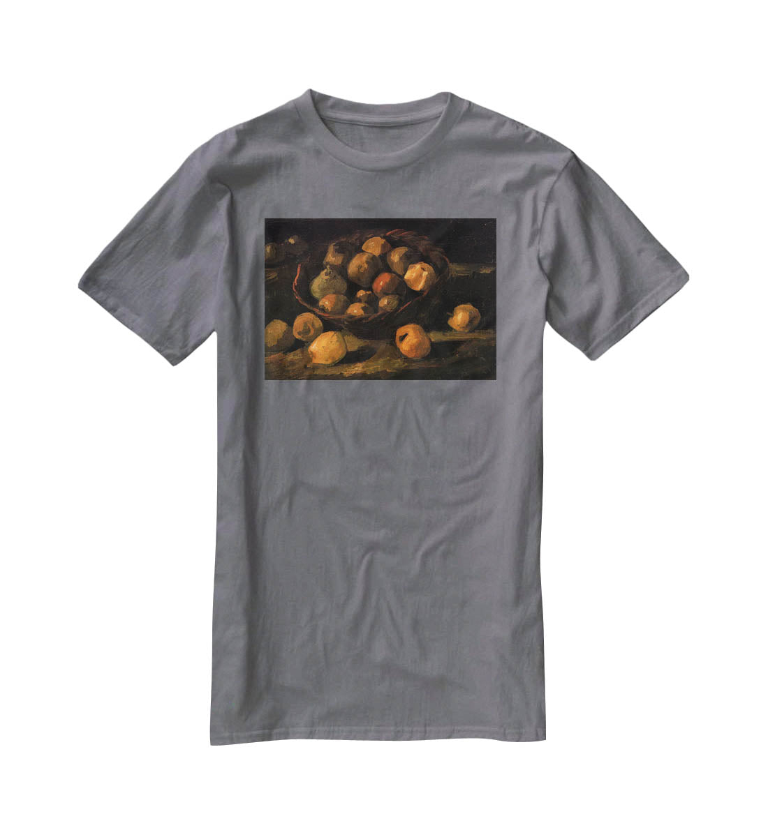 Basket of Apples by Van Gogh T-Shirt - Canvas Art Rocks - 3