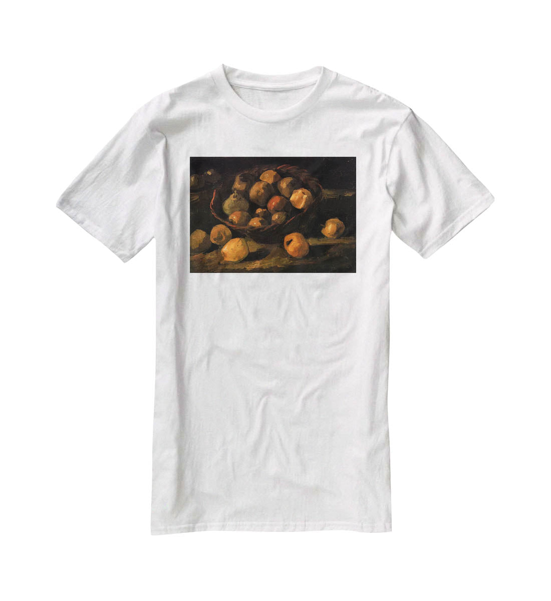 Basket of Apples by Van Gogh T-Shirt - Canvas Art Rocks - 5