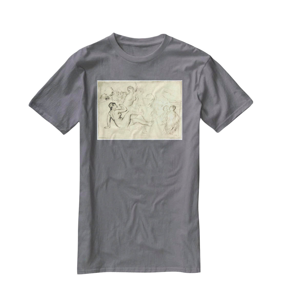 Bather 2 by Renoir T-Shirt - Canvas Art Rocks - 3