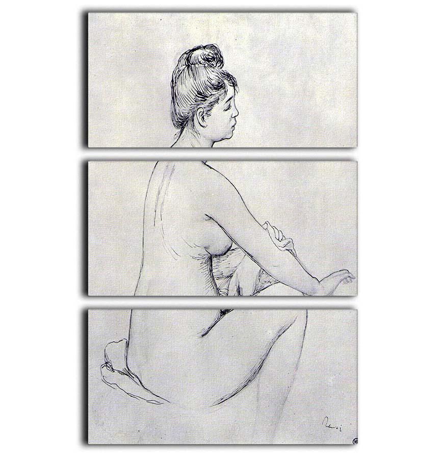 Bather by Renoir 3 Split Panel Canvas Print - Canvas Art Rocks - 1