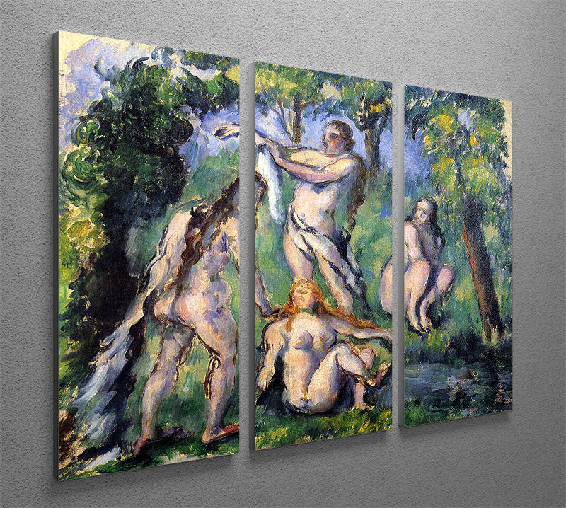 Bathers 2 by Cezanne 3 Split Panel Canvas Print - Canvas Art Rocks - 2