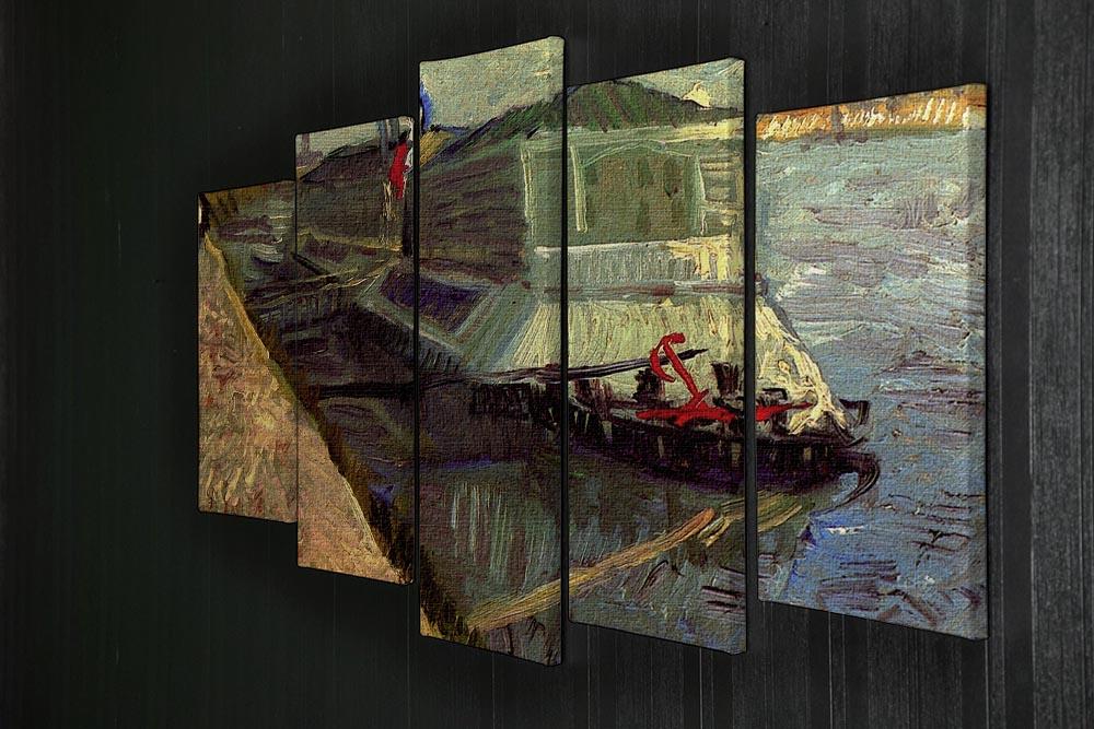 Bathing Float on the Seine at Asniere by Van Gogh 5 Split Panel Canvas - Canvas Art Rocks - 2