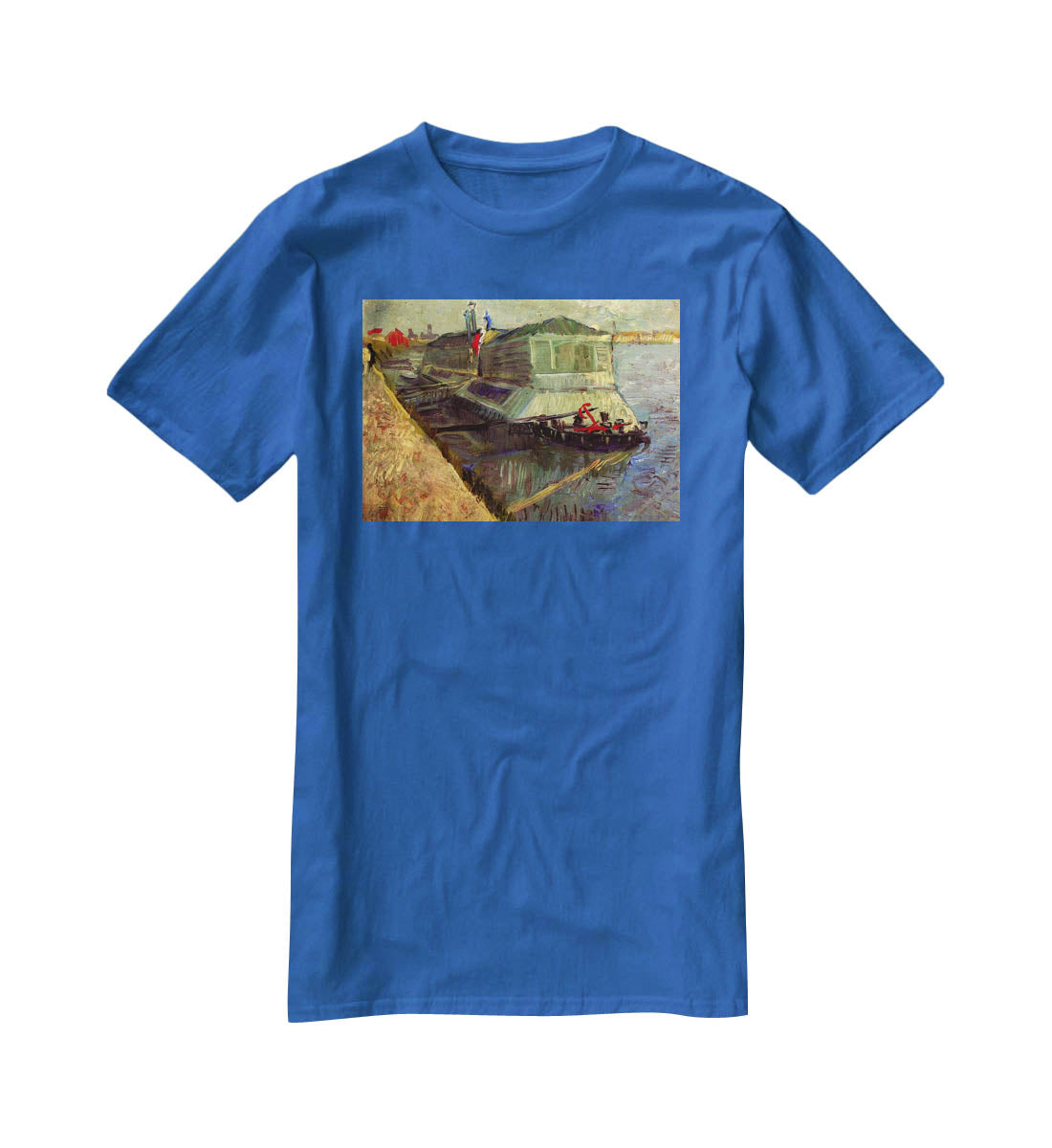 Bathing Float on the Seine at Asniere by Van Gogh T-Shirt - Canvas Art Rocks - 2