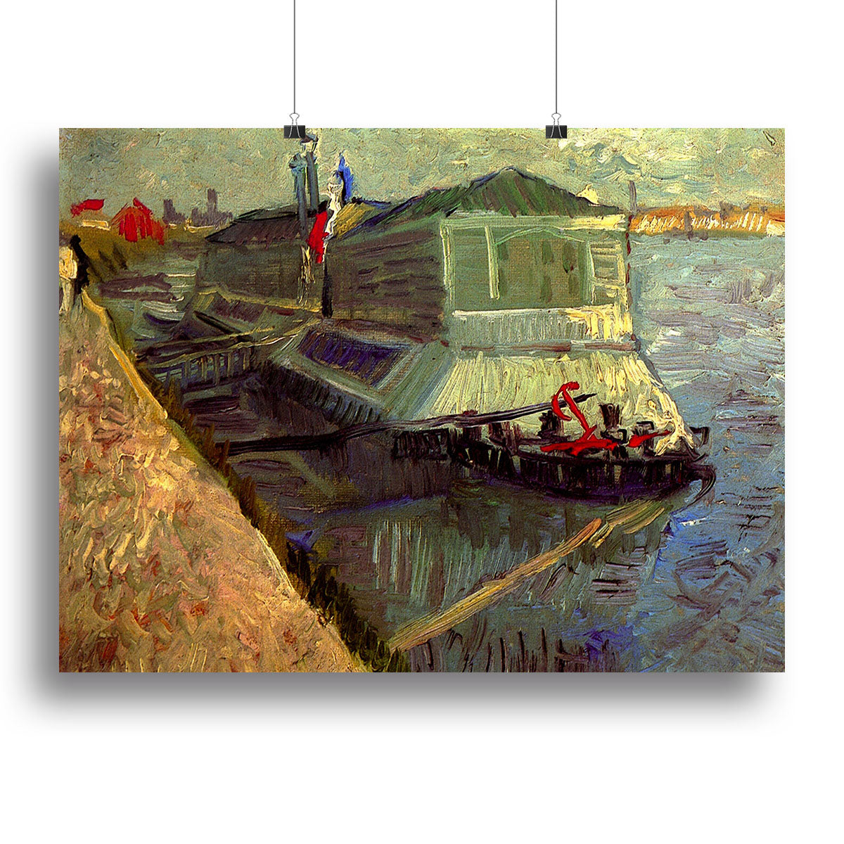 Bathing Float on the Seine at Asniere by Van Gogh Canvas Print or Poster - Canvas Art Rocks - 2