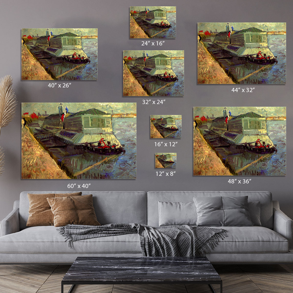 Bathing Float on the Seine at Asniere by Van Gogh Canvas Print or Poster - Canvas Art Rocks - 7