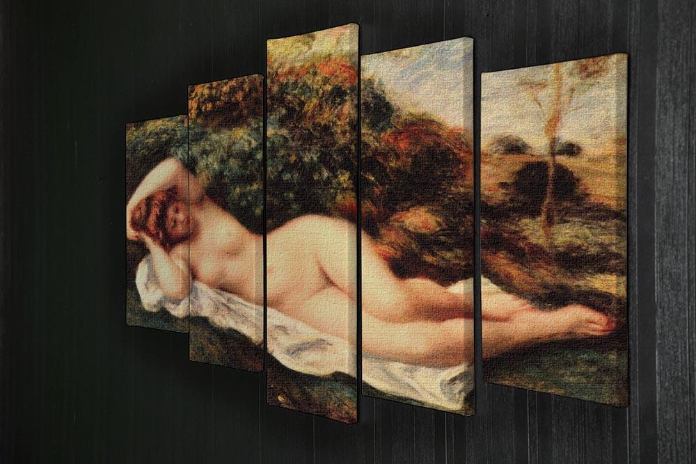 Bathing sleeping the baker by Renoir 5 Split Panel Canvas - Canvas Art Rocks - 2