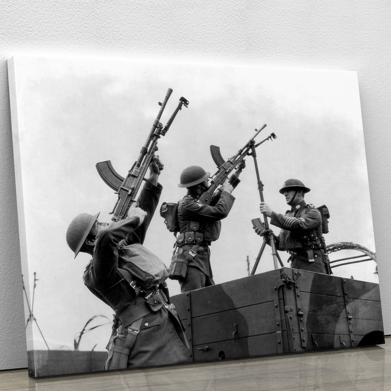 Battalion with anti-aircraft guns Canvas Print or Poster - Canvas Art Rocks - 1