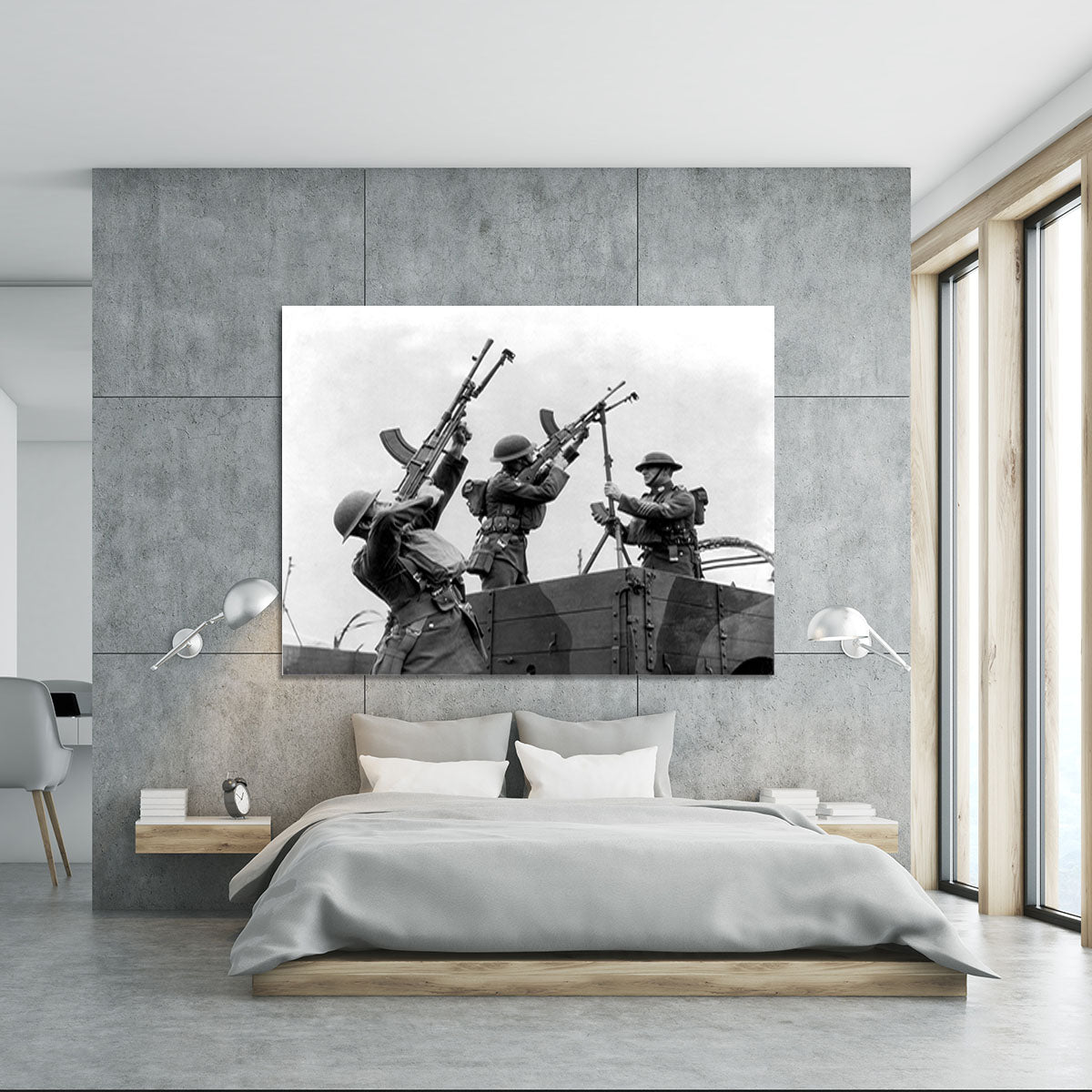 Battalion with anti-aircraft guns Canvas Print or Poster - Canvas Art Rocks - 5