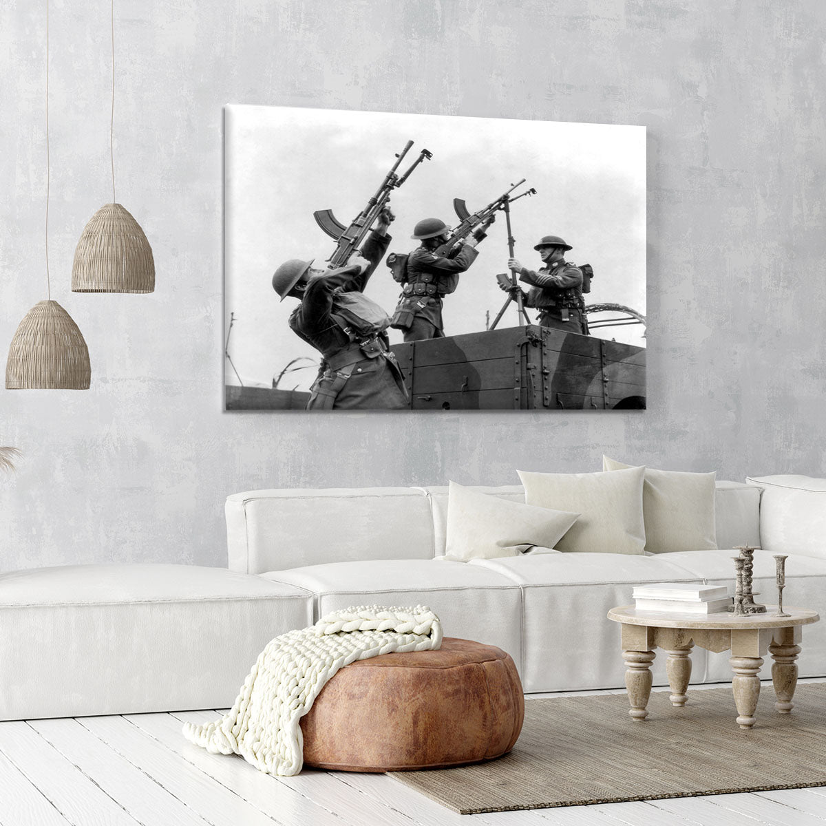 Battalion with anti-aircraft guns Canvas Print or Poster - Canvas Art Rocks - 6