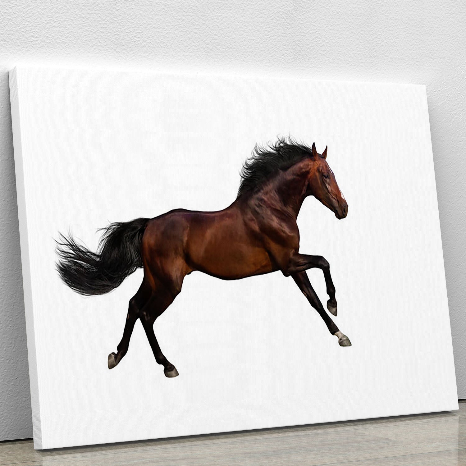 Bay stallion run Canvas Print or Poster - Canvas Art Rocks - 1