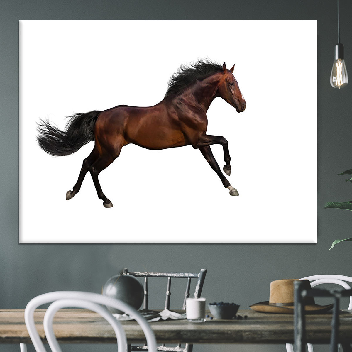 Bay stallion run Canvas Print or Poster - Canvas Art Rocks - 3