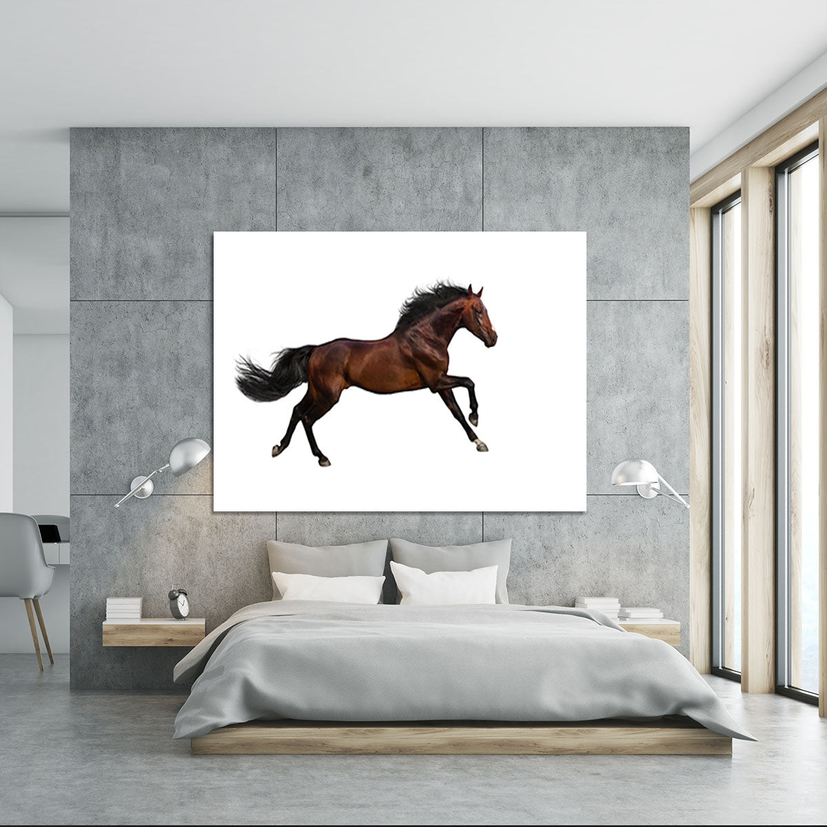 Bay stallion run Canvas Print or Poster - Canvas Art Rocks - 5